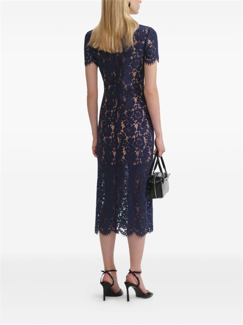 Abito midi in pizzo SELF PORTRAIT | PF25020MBLUE